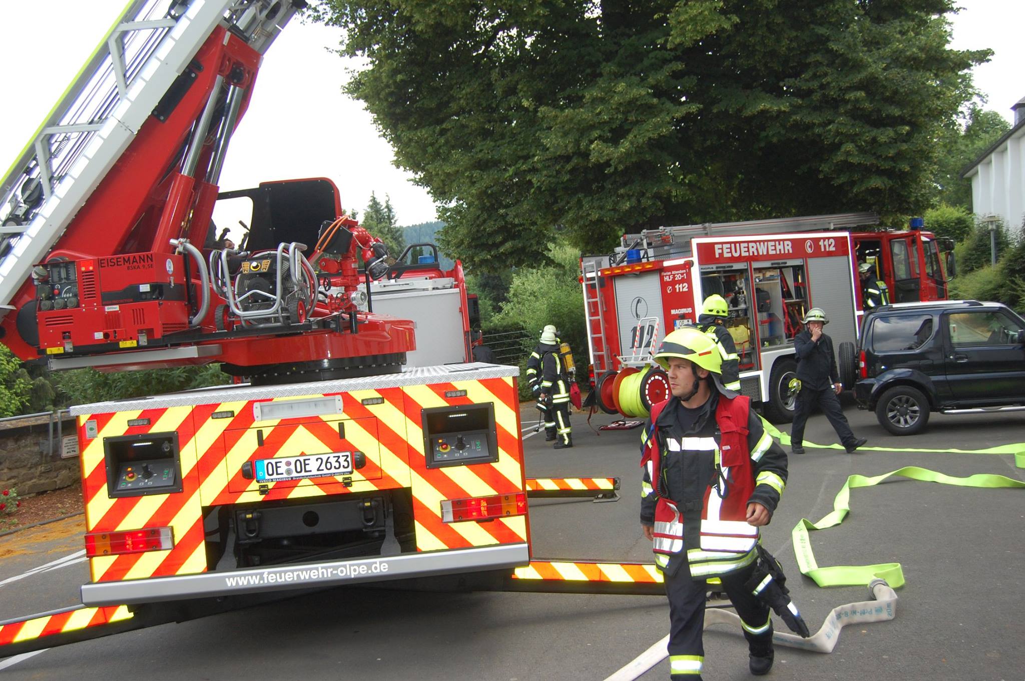 Übung mit der Feuerwehr Olpe am St.-Ursula-Gymnasium