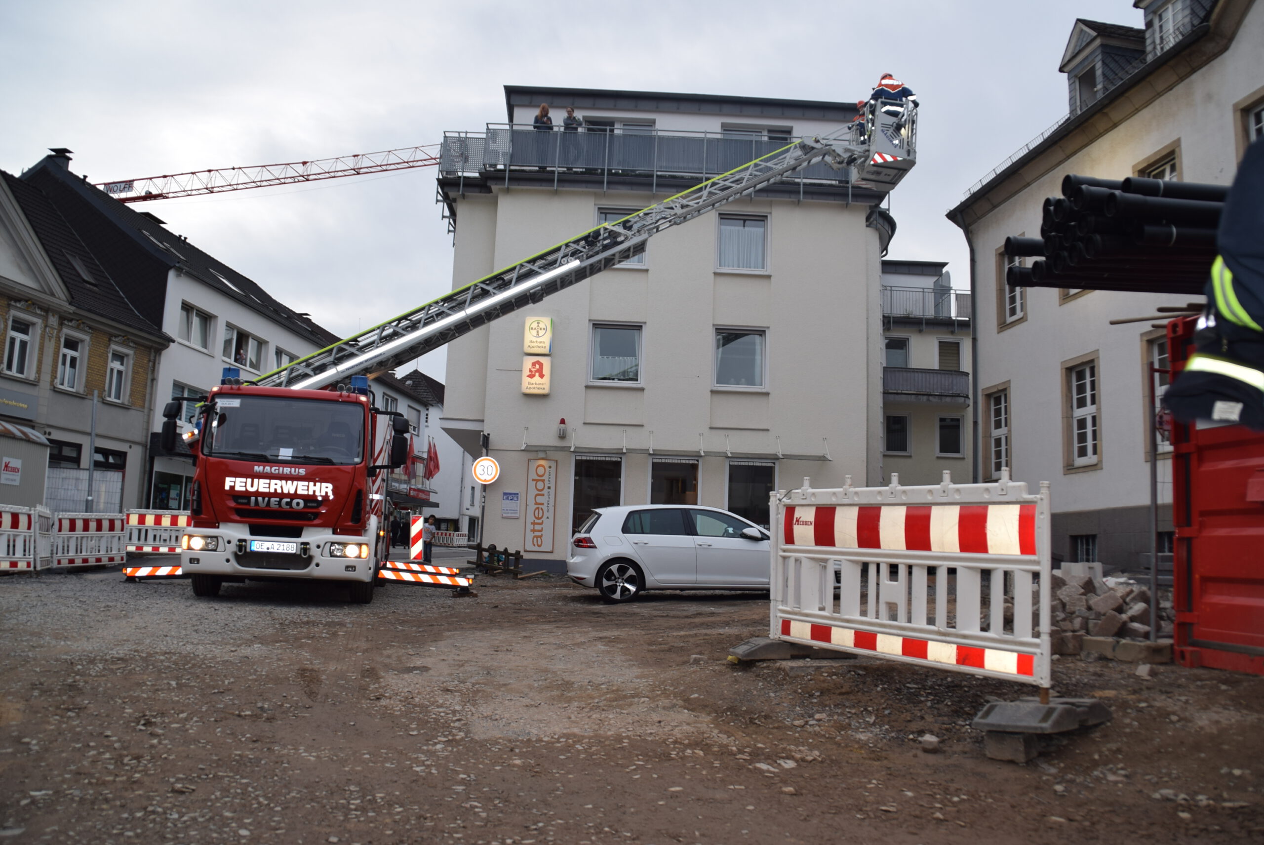 Einsatzübung in der „alten Post“