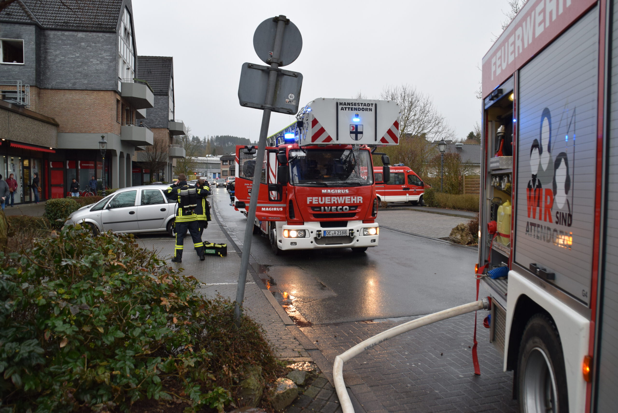 Brandeinsatz in einem Verbrauchermarkt