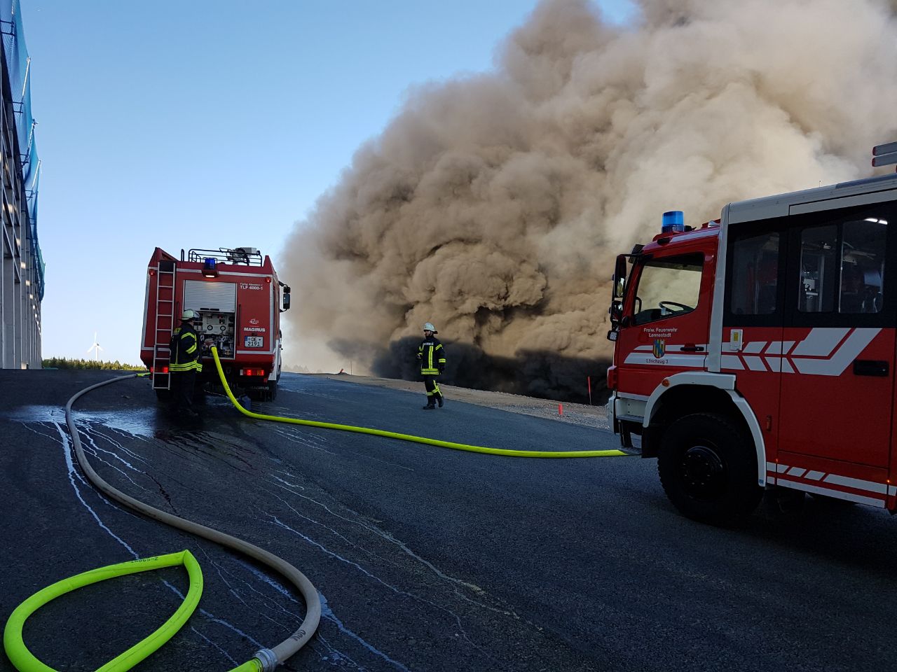 Unterstützung bei Großbrand in Olpe