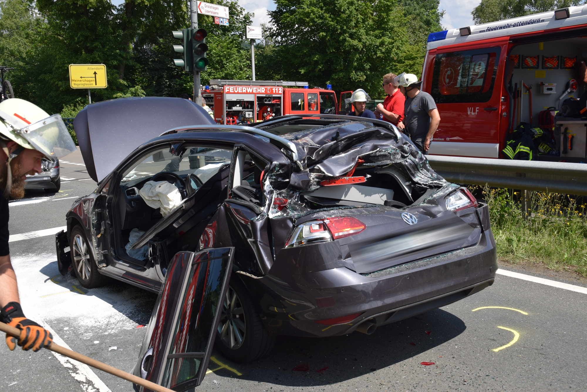 Schwerer Verkehrsunfall auf der L 512