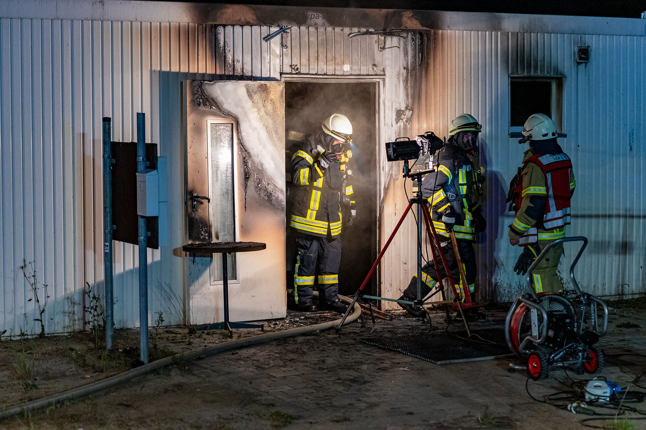 Brandeinsatz in Flüchtlingsunterkunft