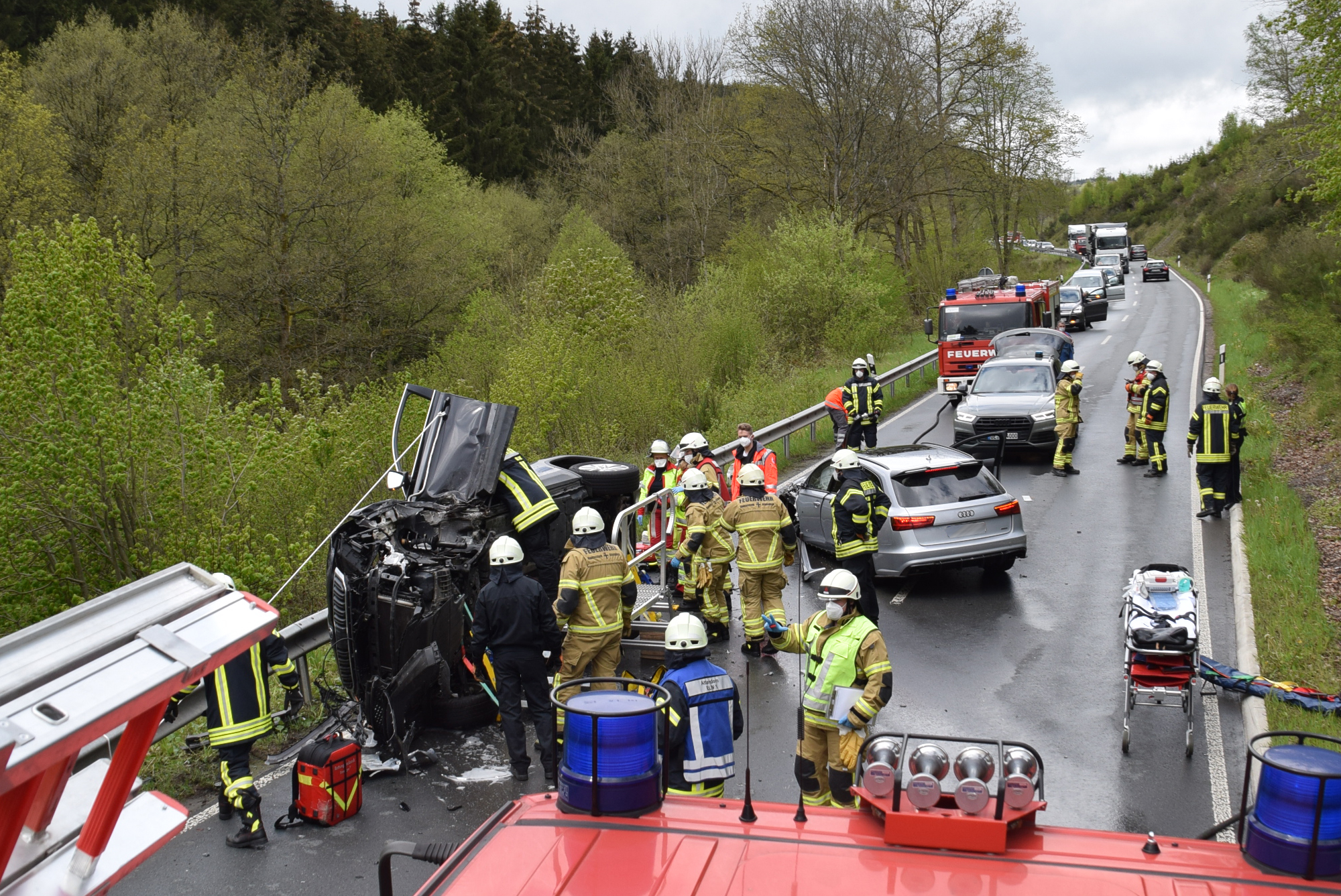 Drei Verletze bei Unfall auf der L 697