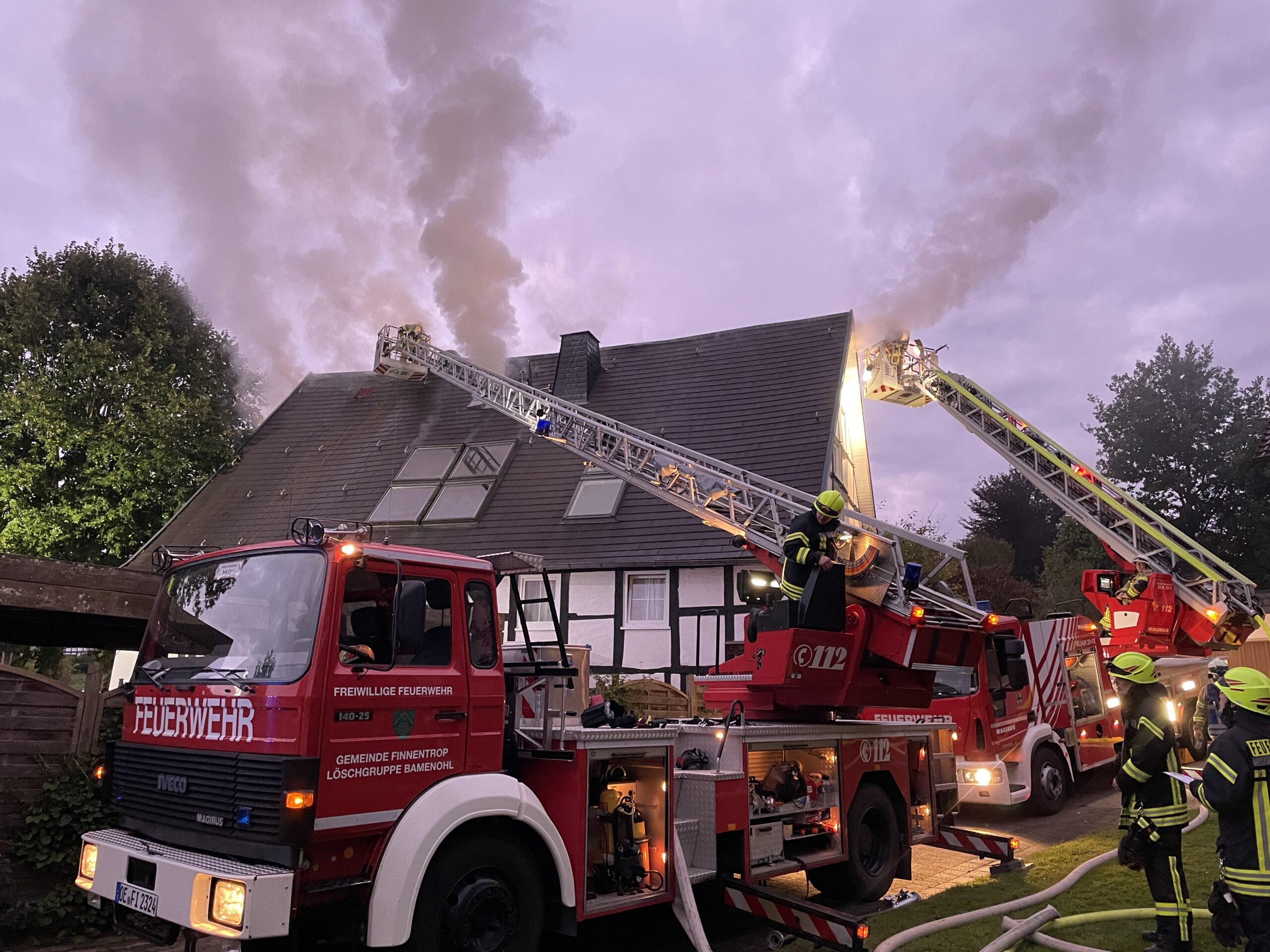 Gebäudebrand in Attendorn-Niederhelden