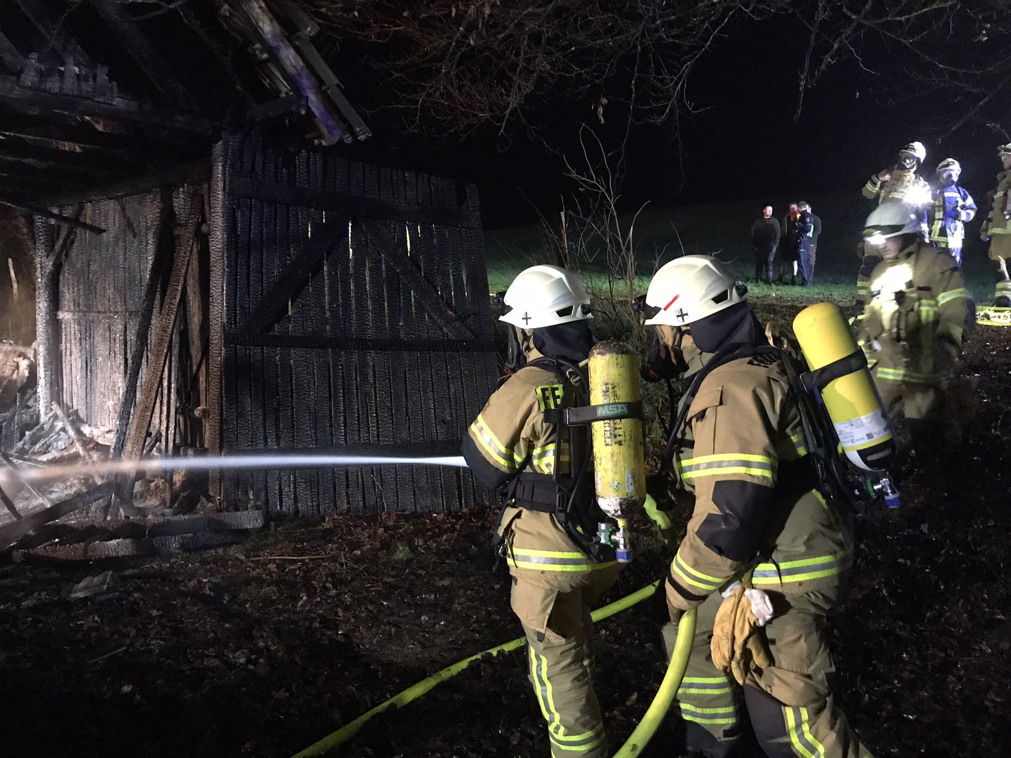 Scheunenbrand in Niederhelden