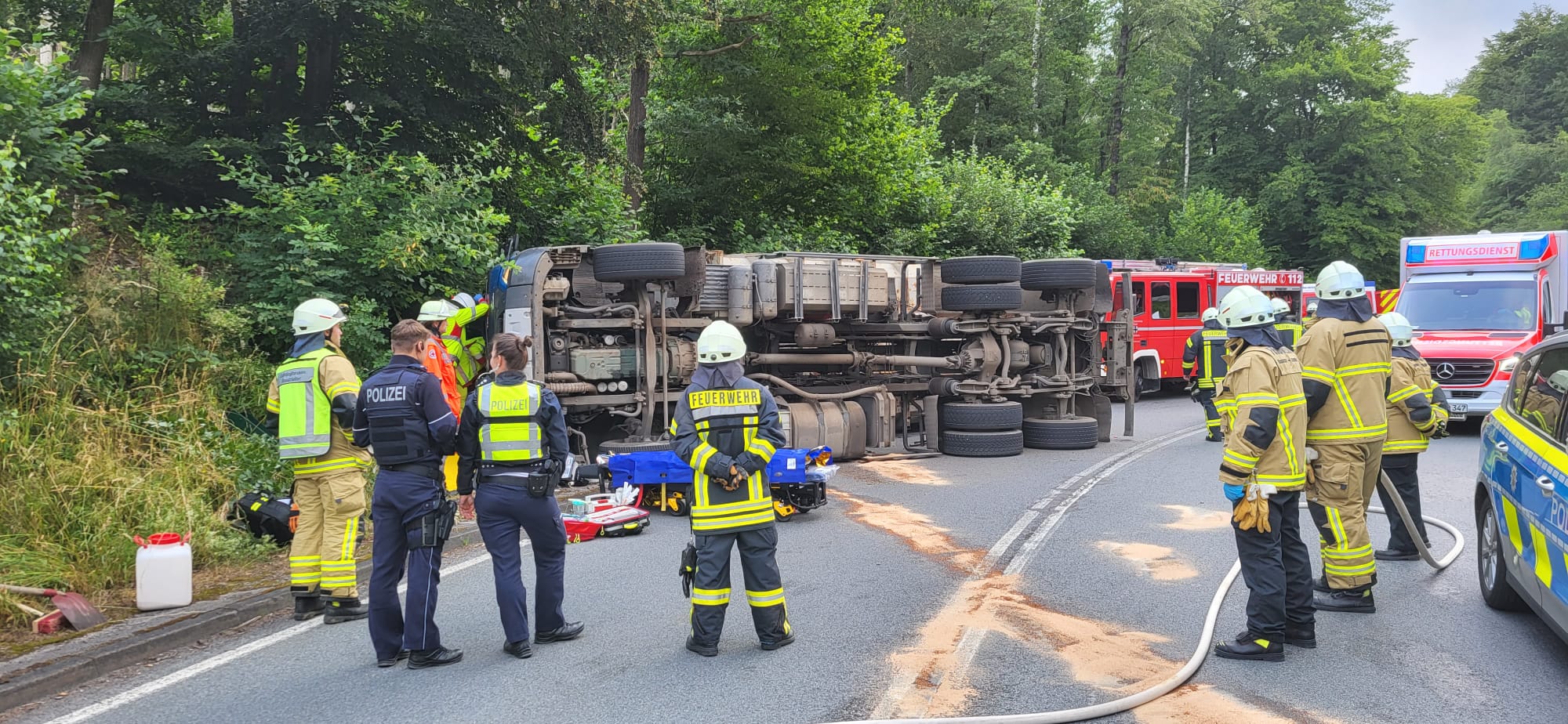 Unfall mit LKW auf der L697