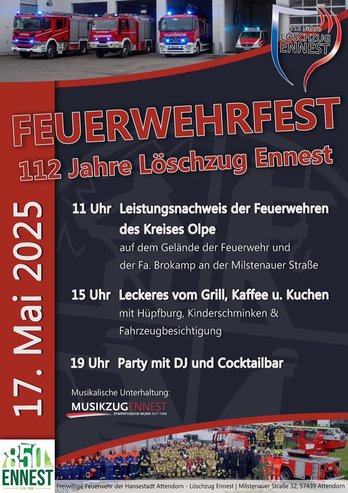 Feuerwehrfest in Ennest – LZ wird 112 Jahre alt