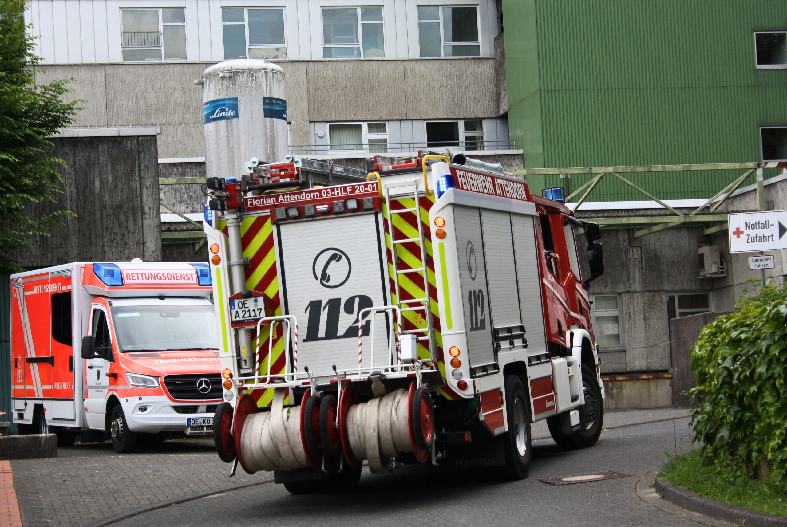 Feuerwehr und Krankenhaus proben für den Ernstfall