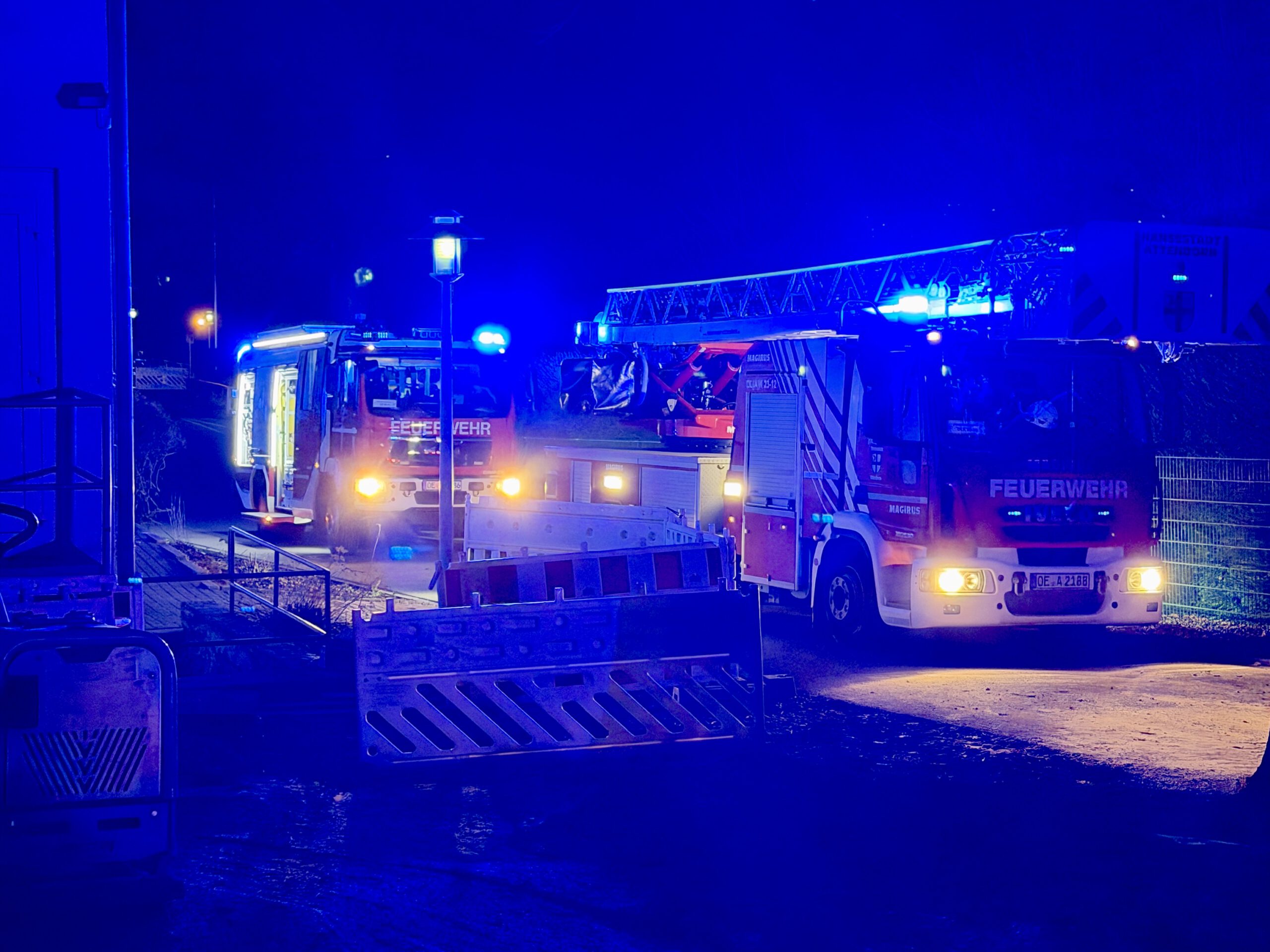 Feuer in einem Schulgebäude