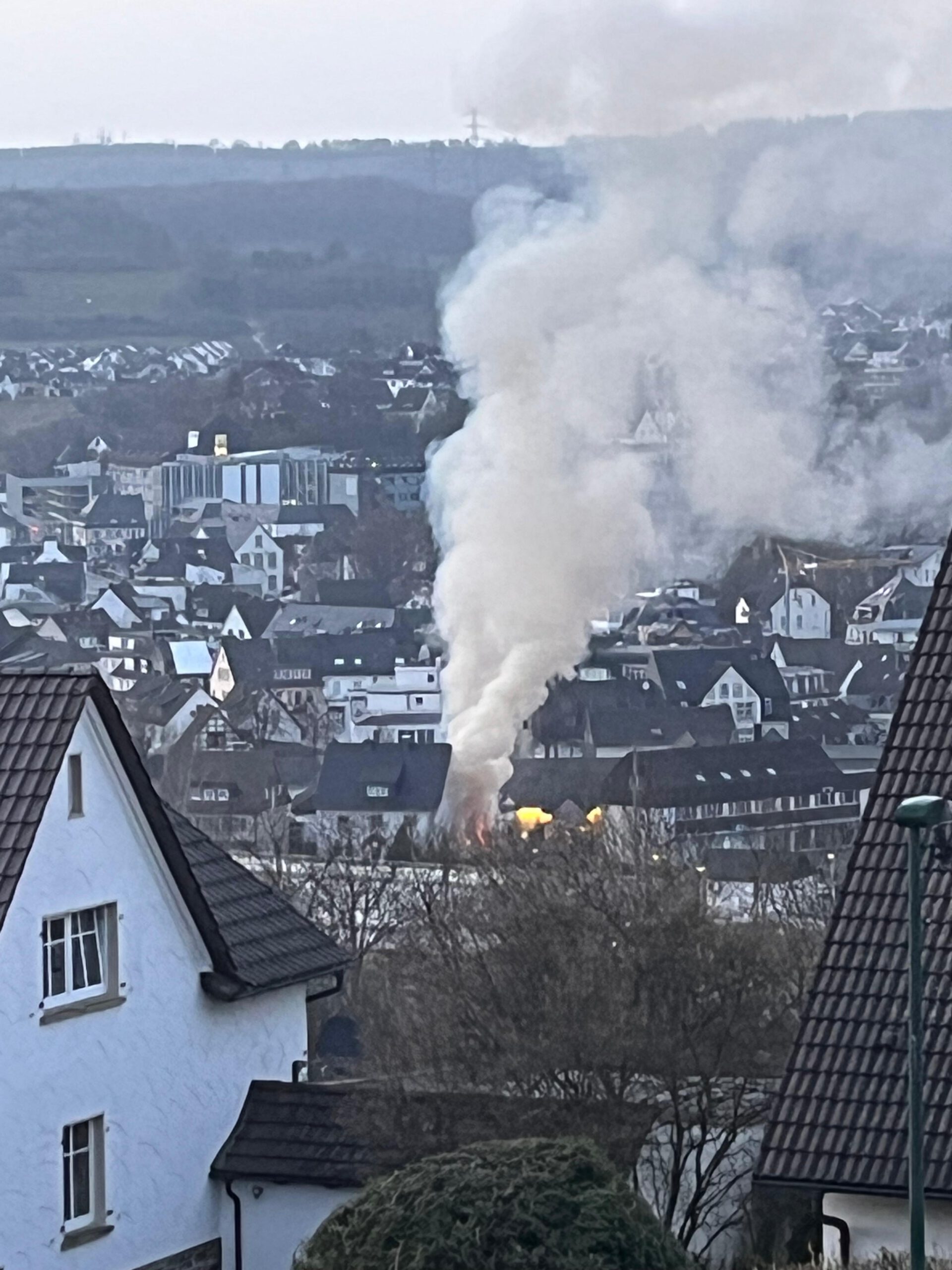 Heckenbrand in der Innenstadt
